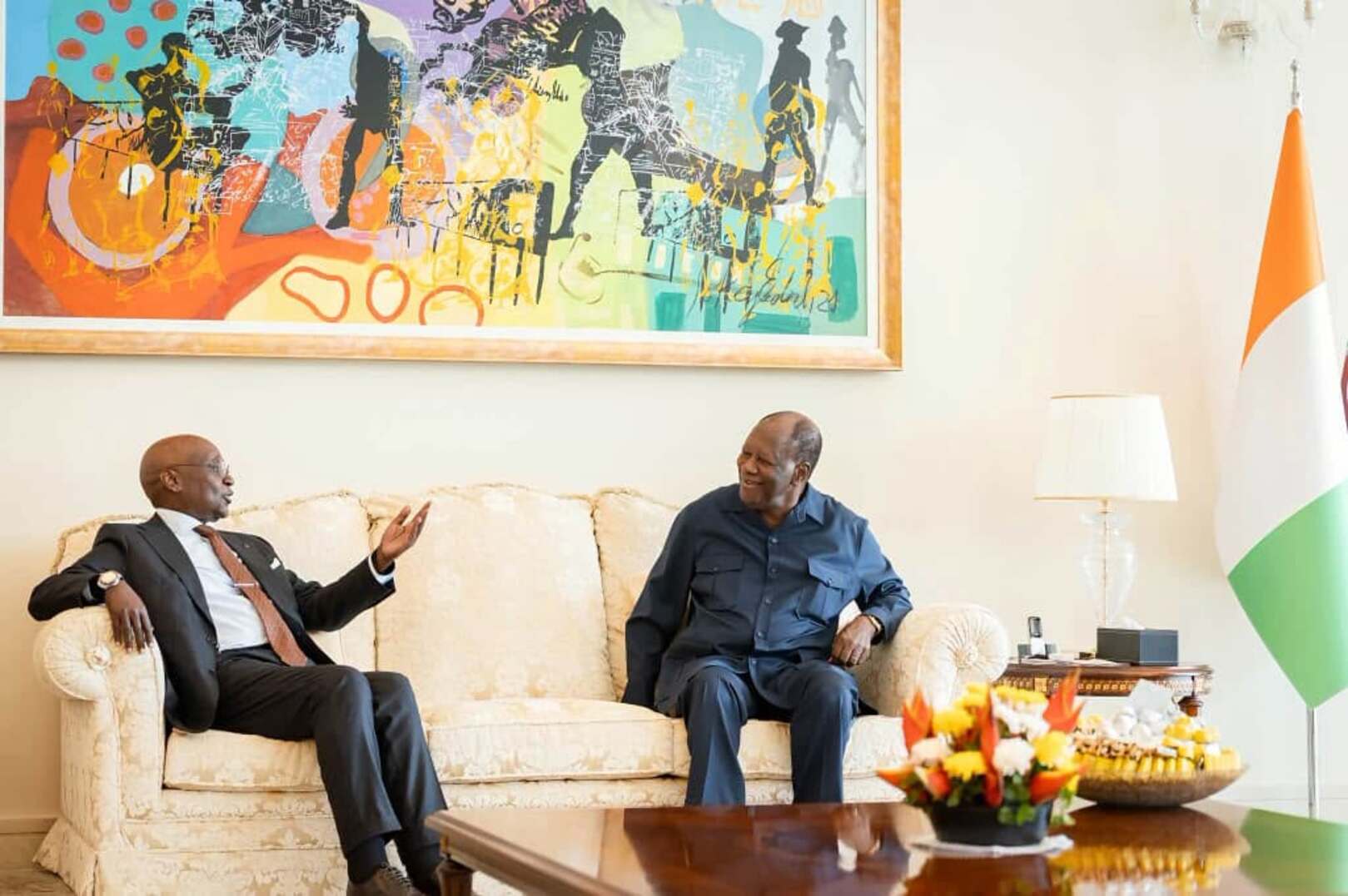 Ouattara and Kaberuka discuss financial independence of African Union